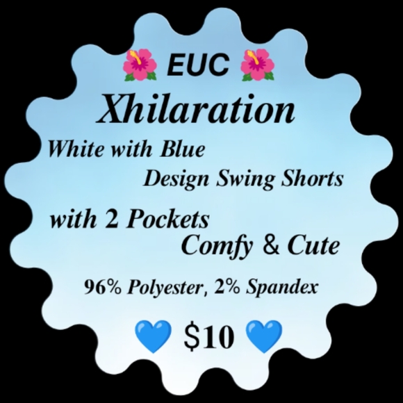 𝑿𝒉𝒊𝒍𝒂𝒓𝒂𝒕𝒊𝒐𝒏 𝑾𝒉𝒊𝒕𝒆 & 𝑩𝒍𝒖𝒆 𝑺𝒘𝒊𝒏𝒈 𝑺𝒉𝒐𝒓𝒕𝒔 - Picture 2 of 16